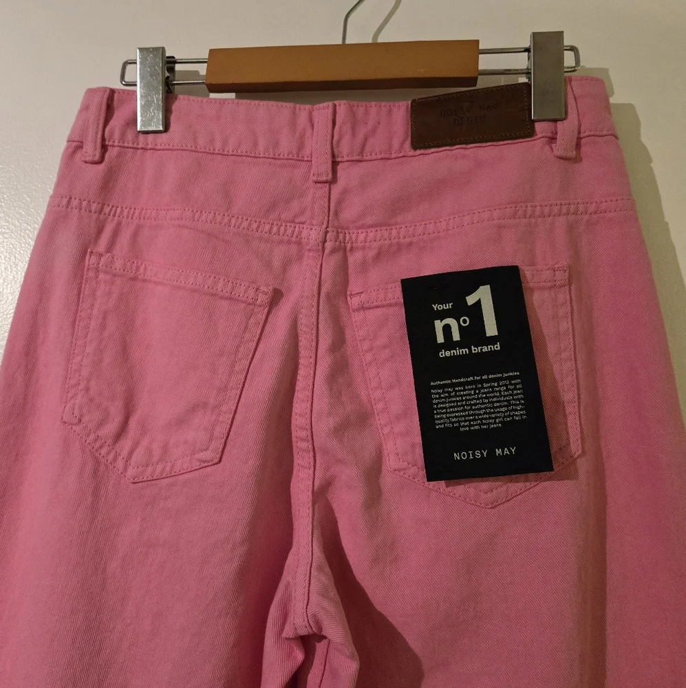 Noisy May Pink Wide Leg Jeans Amanda Style Size 26 x 32 - Picture 8 of 13